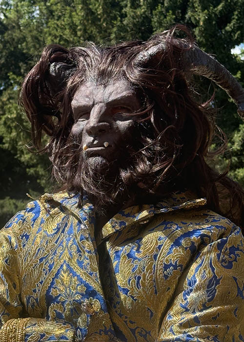Beauty and the Beast Beast mask and costume hire full transformation outfit with headpiece